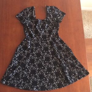 Black lace mini dress